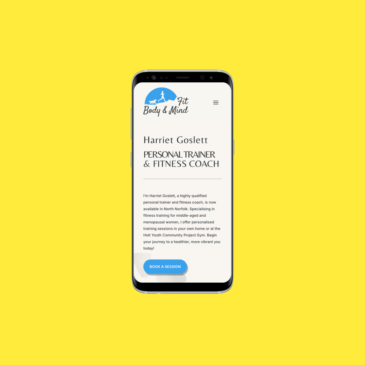 Mobile Web Design for fit Body and Mind Mobile Web Design for fit Body and Mind